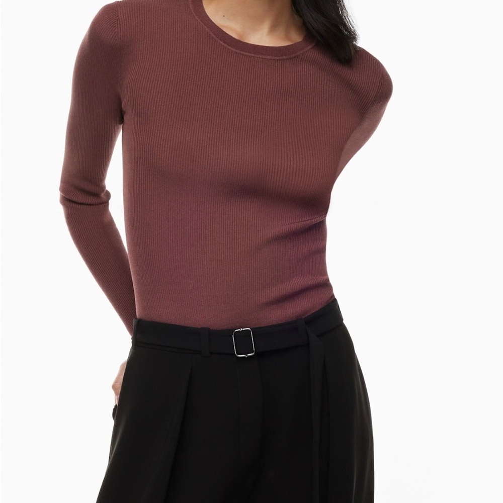 Aritzia Babaton longsleeve - Women's Long Sleeve Top - Mauve